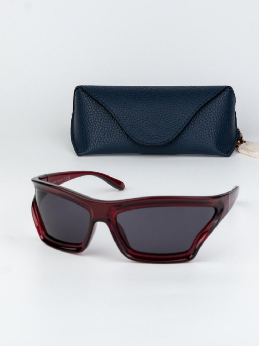 Loewe x PAULA'S IBIZA Men Sunglasses Red Smoke Wraparound LW40143U 66A